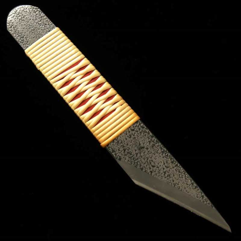 Kiridashi, blue steel, wisteria-wrapped handle (24/30mm)
