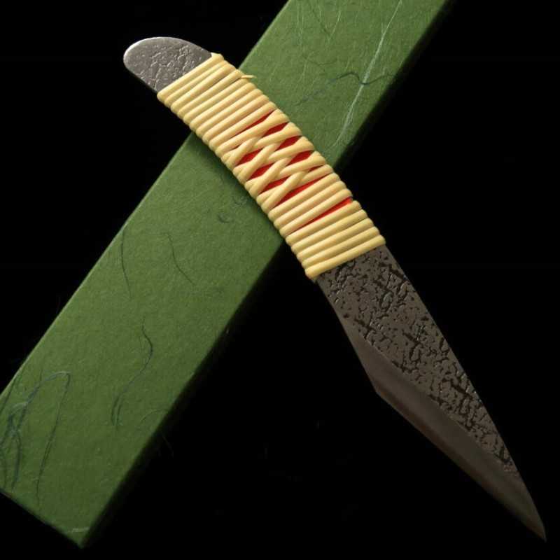Kiridashi Aogami Super steel pistol type wisteria-wrapped handle (24/30mm)
