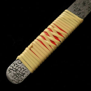 Cuchillo pequeño kiridashi Acero Aogami Super Mango enrollado en ratán (24/30 mm)