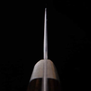 Kiritsuke Gyuto MIURA Aogami super Acabamento martelado e cabo marrom escuro (210mm)