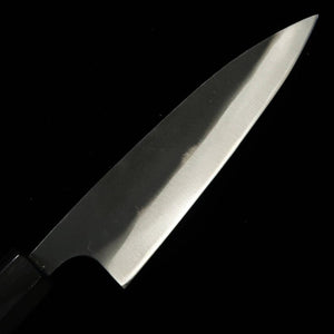 MIURA Miura cuchillo para jurel, acero azul nº 2 acabado forjado negro, mango de nogal (145 mm)