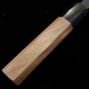 MIURA Miura cuchillo para jurel, acero azul nº 2 acabado forjado negro, mango de nogal (145 mm)