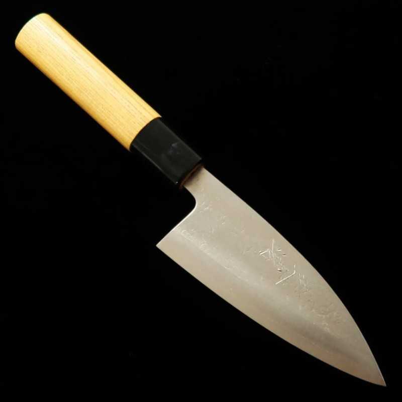 MIURA Gin3 Hoja doble filo para jurel, mango de olmo (105/120mm)