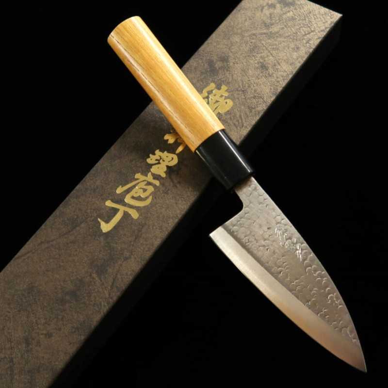 三浦 MIURA  銀紙三号　アジ切 欅柄 (105mm)