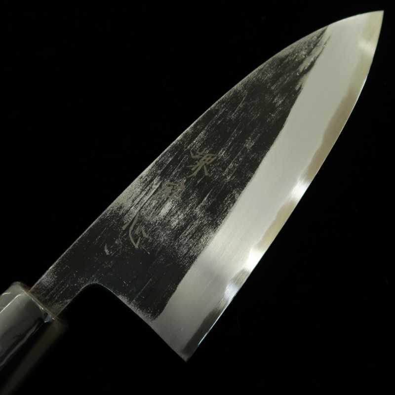 SUISIN Hecho por Kenji Togashi Forja negra Shirogami No.2 Cuchillo para jurel (120mm)