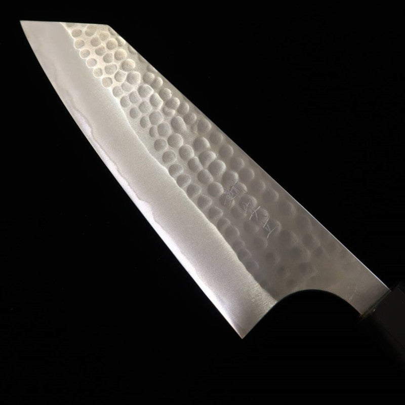 ANRYU Cuchillo Bunka Acero Azul No.2 Pulido Martillado Mango Octogonal Wengué (170 mm)
