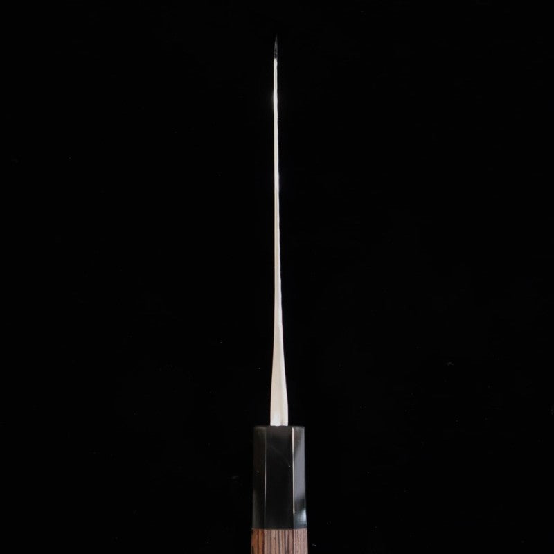 ANRYU, Bunka, Blue Steel No.2, Polished and Hammered Finish with Wenge Octagonal Handle (170mm)