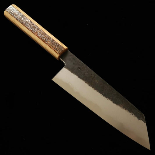 刃道 HADO 文化 青紙一号 黒打ち ダマスカス 桜皮霜降柄 （180mm）