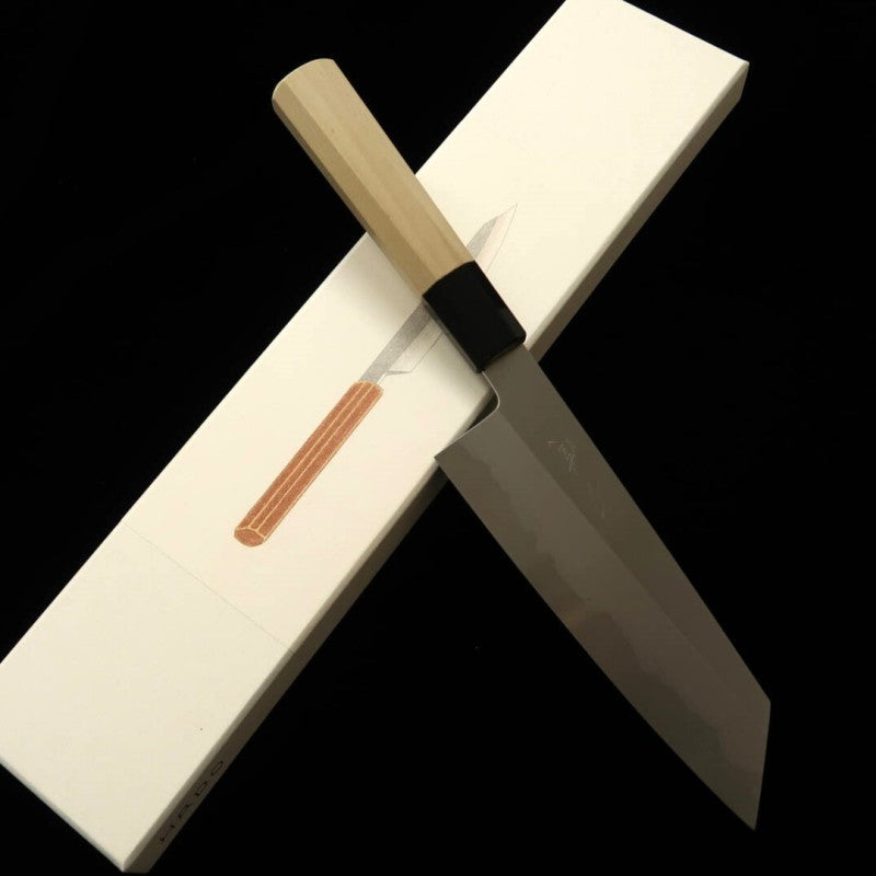 HADO Junpaku Bunka Acier Blanc No.1 Manche octogonal en bois de hô (180mm)