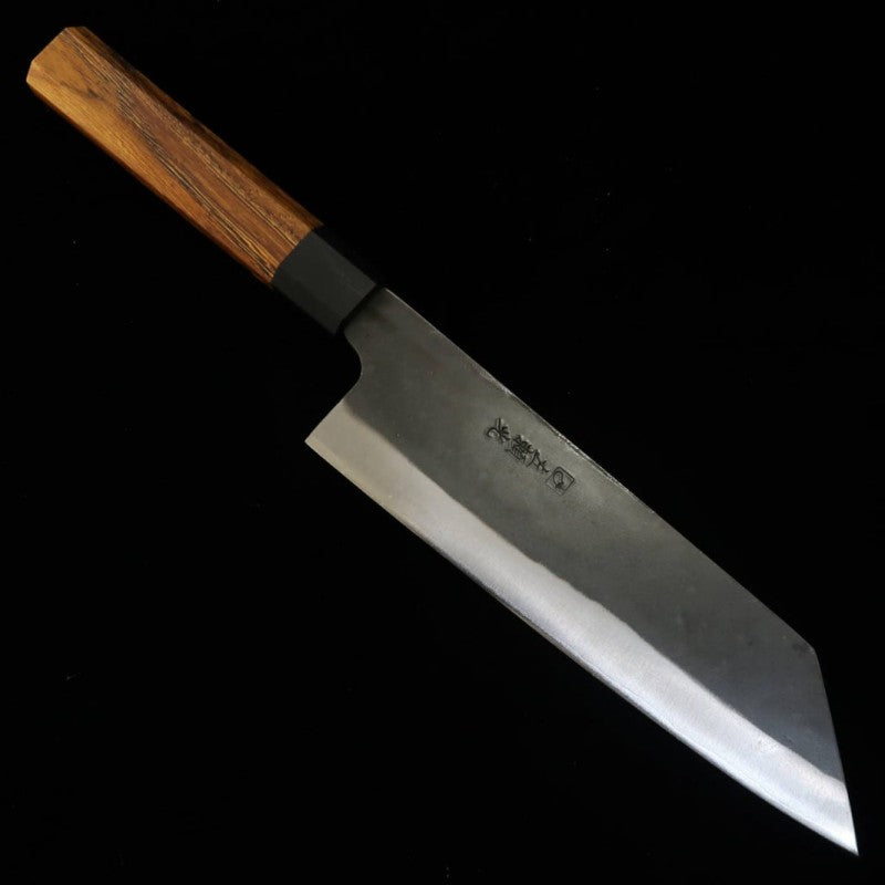 左頼光 HIDARIYORIMITSU 文化 青紙一号 黒打ち 鉄刀木柄 （200mm）