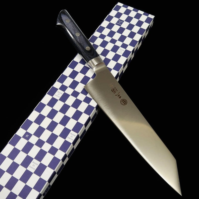 MIURA Santoku estilo bunka AUS8 Mango laminado azul (195 mm)