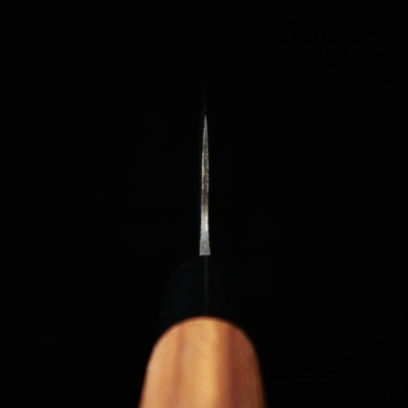 Miura bunka Shirogami #2 acabado negro, mango de nogal (190 mm)