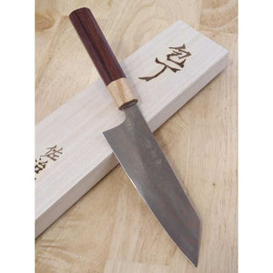 Saji Takeshi SAJI TAKESHI VG10 Damas coloré Bunka Manche octogonal en bois de violette (165 mm)