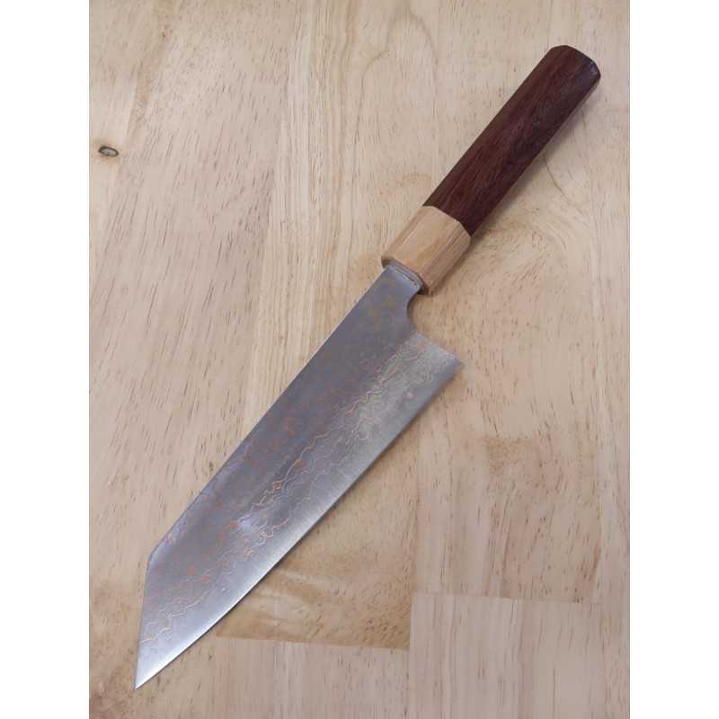 佐治武士 SAJI TAKESHI VG10 有色ダマスカス 文化包丁 紫檀八角柄 (165mm)
