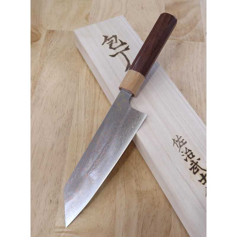Saji Takeshi VG10 damasco coloreado bunka mango octogonal de palisandro (165 mm)