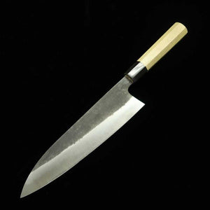 MIURA Gyuto Kurouchi Acero Shirogami nº1 Mango octogonal de cuerno de búfalo blanco (210-270 mm)