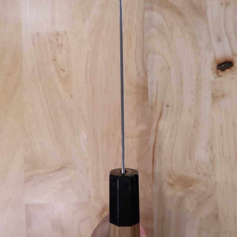 二唐刃物鍛造所NIGARA 暗紋 牛刀 SG2 チーク八角柄 (210/240mm)