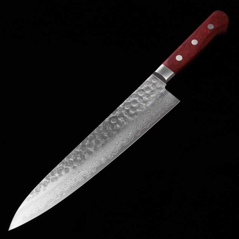 SUISIN Gyuto Cabo vinho Bainha de magnólia -Asanoha- (210mm)