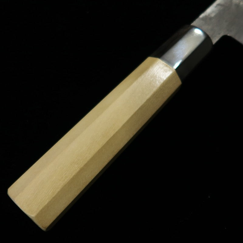 Gyuto AJikataya Hinoura Shirogami No. 2 Acabamento Kurouchi Cabo em Magnólia  octogonal (210/240mm)
