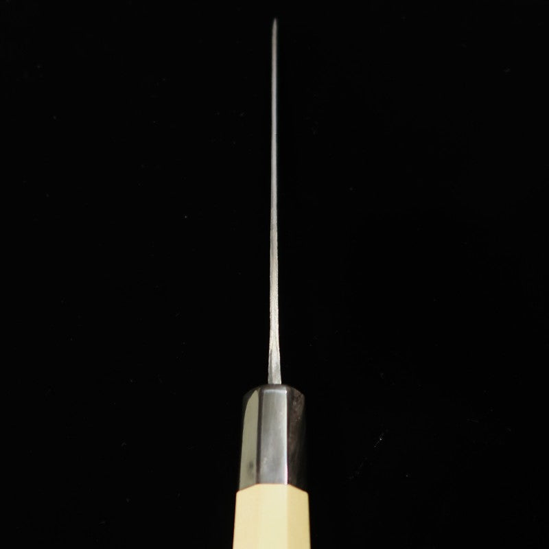 Gyuto AJikataya Hinoura Shirogami No. 2 Acabamento Kurouchi Cabo em Magnólia  octogonal (210/240mm)