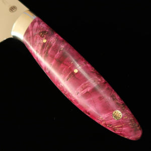 Asurah Knives × MIURA cuchillo de chef (gyuto) VG10, acabado espejo, mango personalizado rojo (210 mm)