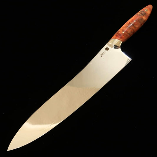 Gyuto Asurah Knives x Miura VG10 Mirror Finish Custom Handle Orange (240mm) 