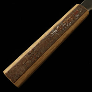 HADO Gyuto, acier bleu n°1, finition kuro-uchi, damas, manche en écorce de cerisier marbrée (210/240 mm)