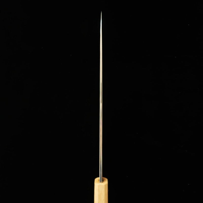 HADO Gyuto, acier bleu n°1, finition kuro-uchi, damas, manche en écorce de cerisier marbrée (210/240 mm)