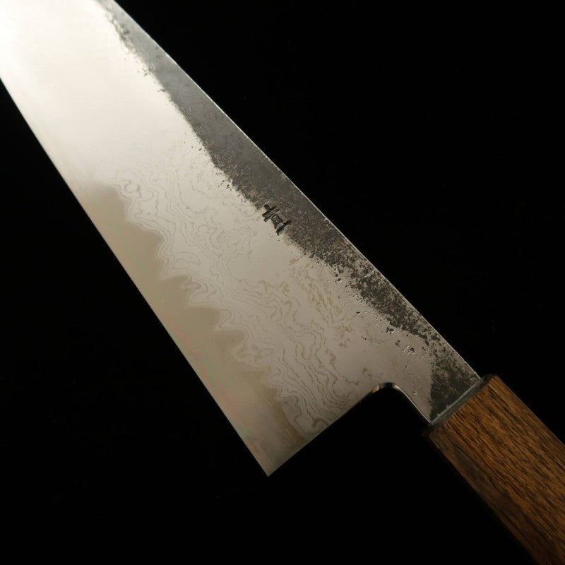 Gyuto HADO Aogami no.1 damasco acabado negro, mango octogonal de roble negro (210/240 mm)