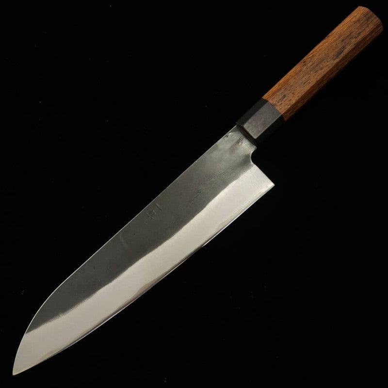 HIDARI YORIMITSU Gyuto Aogami 1 Finition brute Manche en bois de fer (210 mm)