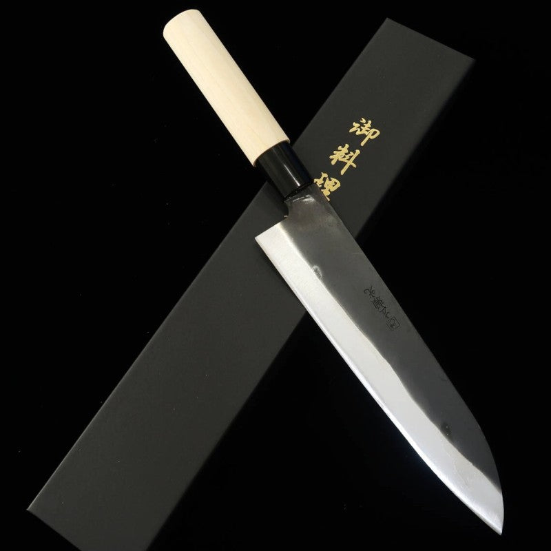 左頼光 HIDARIYORIMITSU 牛刀 SK材 黒打ち 朴柄 （210mm）