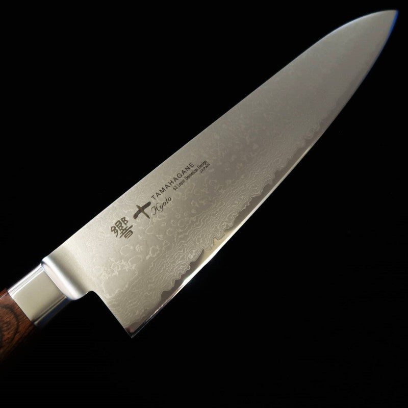 Kyoto KYOTO Serie de madera reforzada Gyuto AUS8 Damasco (180/210 mm)