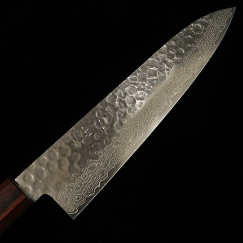 Miura Gyuto AUS10 martelé damas manche octogonal en zelkova (210 mm)
