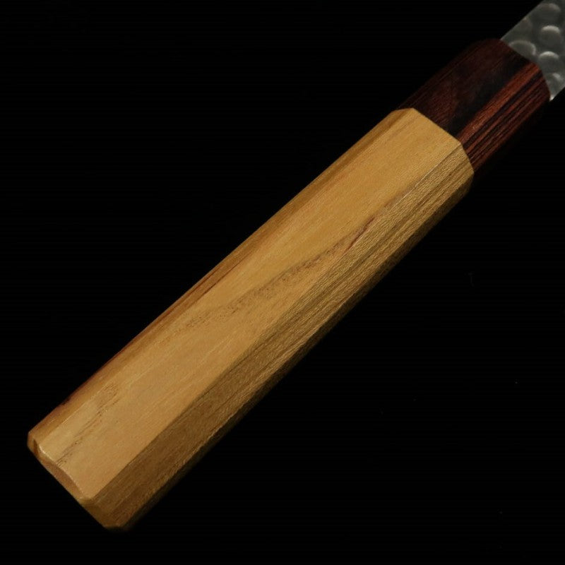 Miura Gyuto AUS10 martelé damas manche octogonal en zelkova (210 mm)
