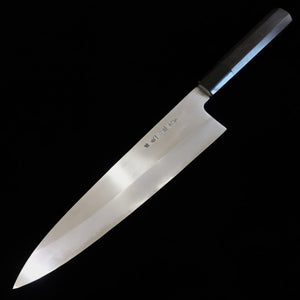MIURA Gyuto Itadaki Shirogami No.2 Shinogi Finish Ebony Handle (240mm)