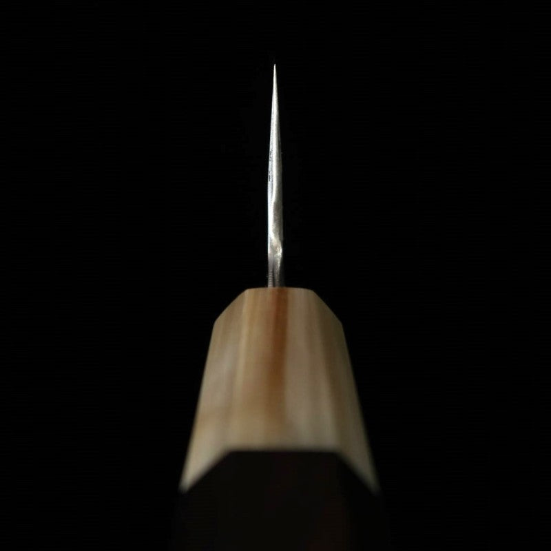 Gyuto MIURA OBIDAMA Nakagawa Satoshi, Aogami no.1, damasco, mango octogonal de ébano (210/240mm)