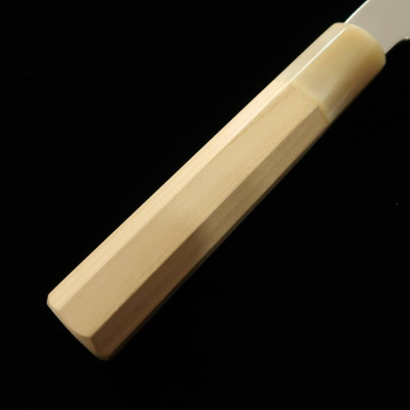 三浦 佩 MIURA Obidama 牛刀 白紙二号 総ボカシ仕上げ 朴八角柄 (210mm)
