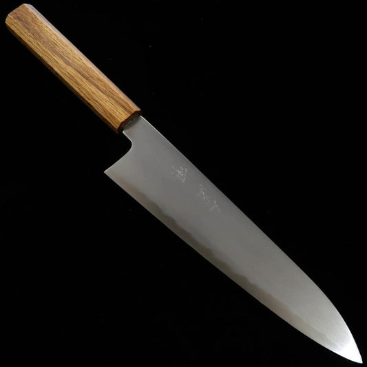 Gyuto MIURA Obidama white steel, oak octagonal handle (210mm) 