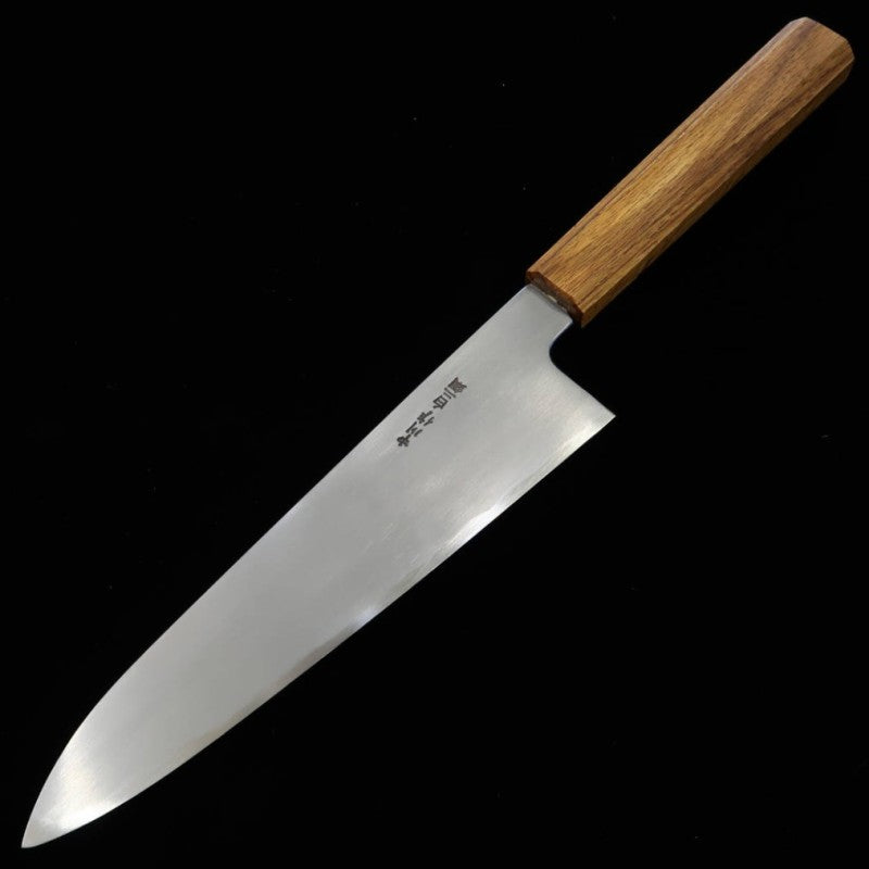 三浦 佩 MIURA Obidama 牛刀 白紙二号 樫八角柄 (210mm)