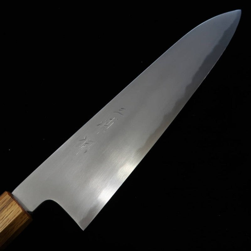 Gyuto MIURA OBIDAMA Nakagawa Satoshi, Aogami no.2 acabado difuminado, mango octogonal de roble (210mm)