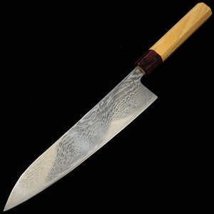 Miura Gyuto AUS10 Uzuha Nickel Damascus Keyaki Handle (210mm) 
