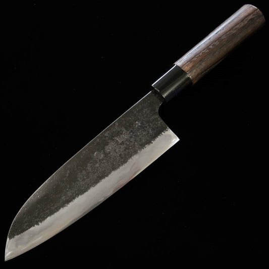 Gyuto MIWA Blue Steel Black Finish Roasted Chestnut Handle (165mm) 