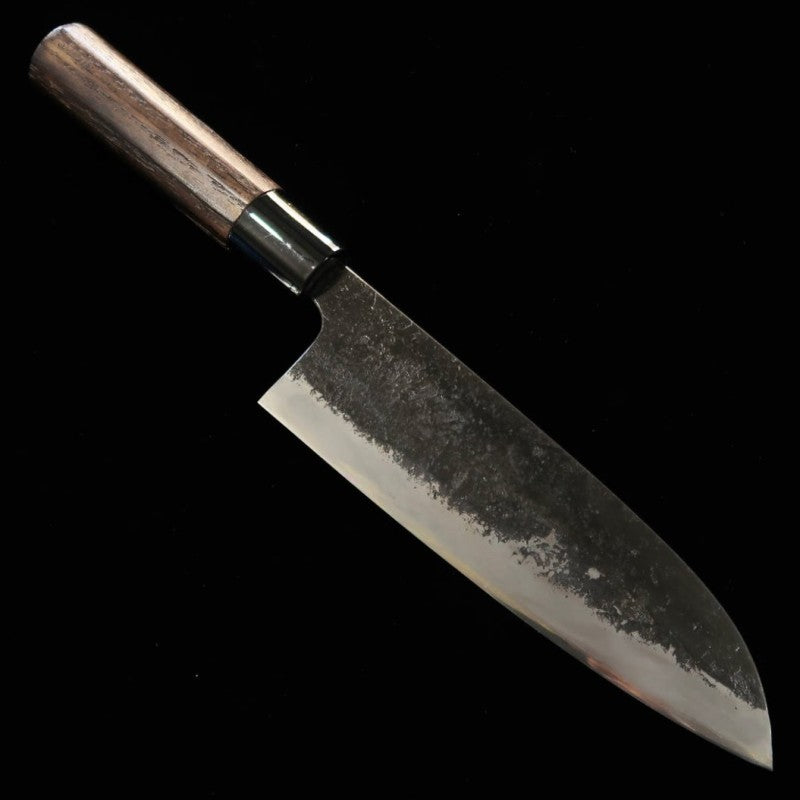 三輪 MIWA 牛刀 青紙一号 黒打ち 焼栗柄 (165mm)