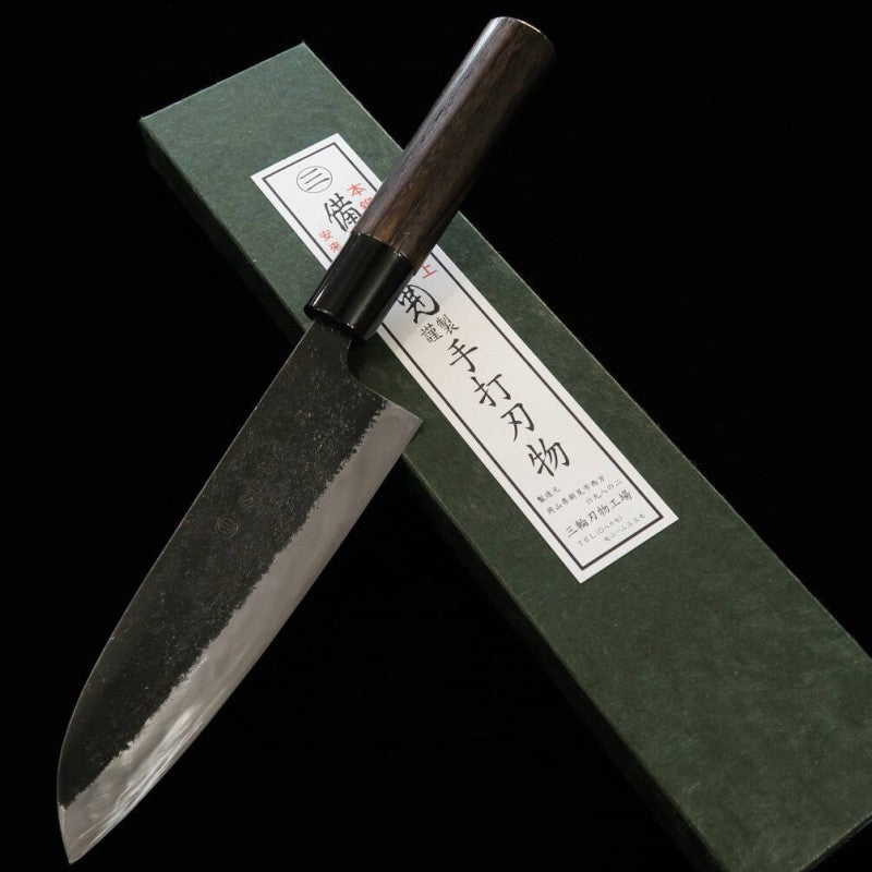 Gyuto MIWA Aogami nº 1 Acabamento Kurouchi (165mm)