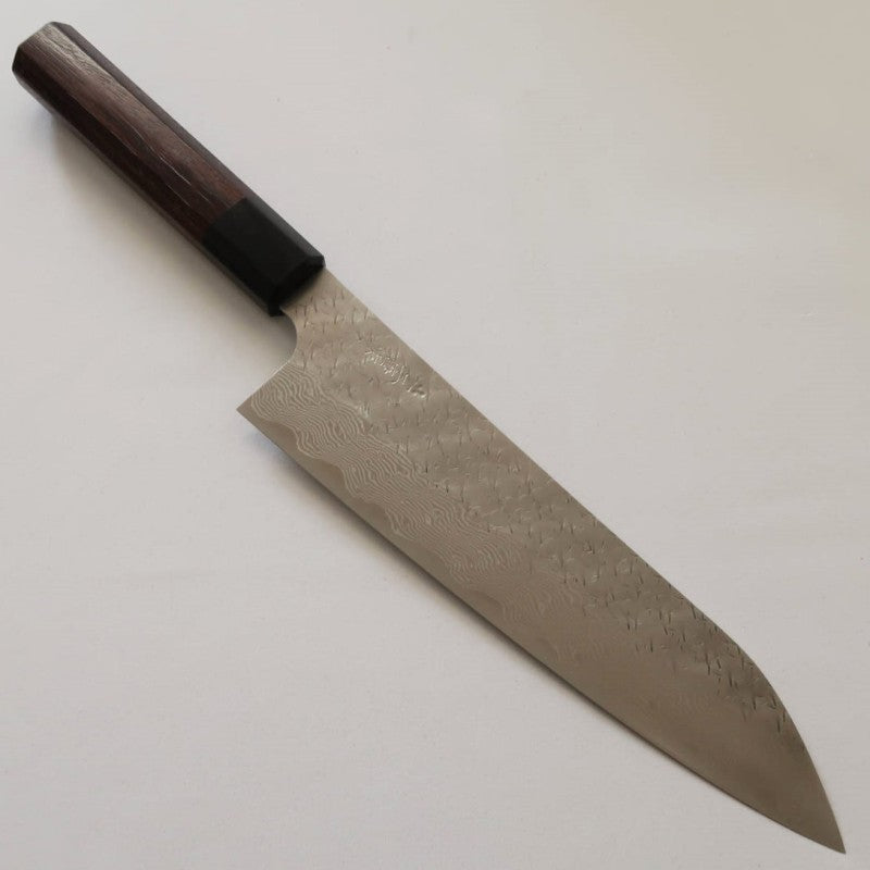 NIGARA Gyuto SPG STRIX Hammered Damascus Rosewood Handle (210/240mm) 