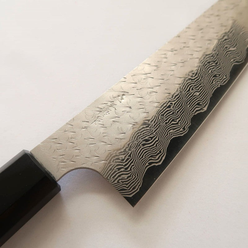 NIGARA Gyuto SPG STRIX Hammered Damascus Rosewood Handle (210/240mm) 