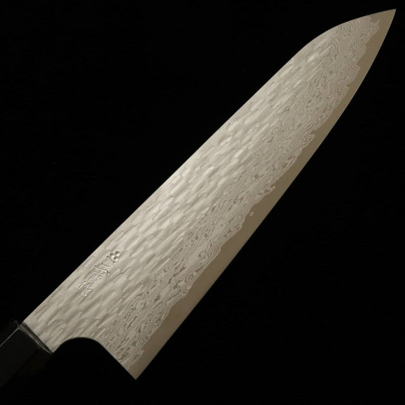 二唐刃物鍛造所 NIGARA VG XEOS 槌目ダマスカス 牛刀 黒檀柄 (210/240mm)