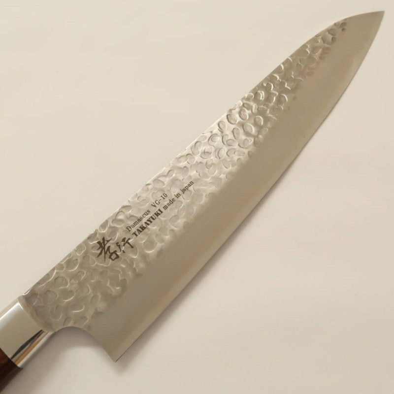 SAKAI TAKAYUKI, modèle Sugihara, Gyuto, VG10, damassé martelé (210/240 mm)