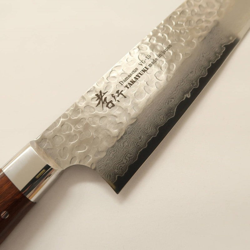 SAKAI TAKAYUKI, modèle Sugihara, Gyuto, VG10, damassé martelé (210/240 mm)