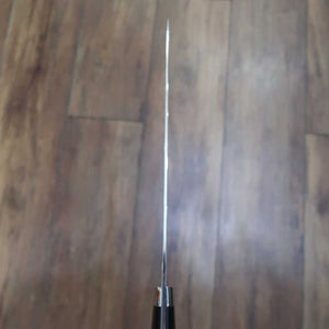 Gyuto Takeshi Saji R2 com acabamento diamante e cabo de micarta preto (210mm)
